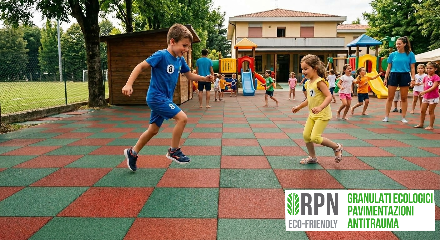 Mattonelle antitrauma per centri estivi: la sicurezza dei bambini parte dal pavimento