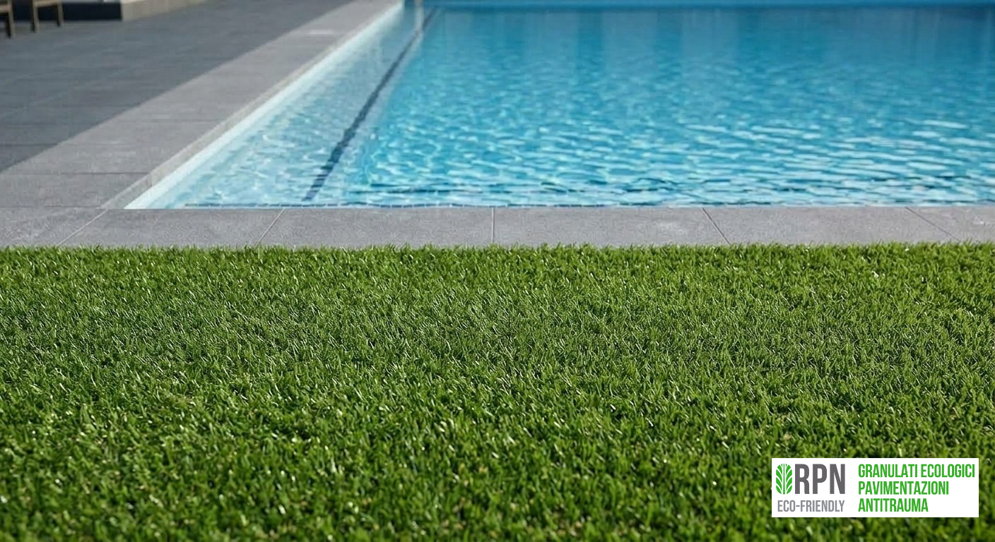 Pavimentazione antitrauma a bordo piscina: comfort, sicurezza e durata